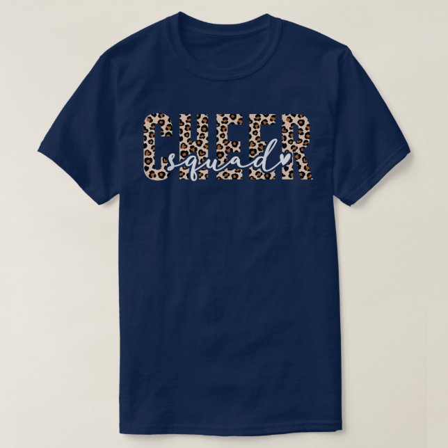 Cheer squad Leopard Cheerledande Cheerledare Mamma T Shirt (Design framsida)