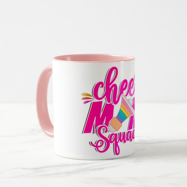Cheer Squad Mamma Rainbow Coffee Mugg (Framsida vänster)