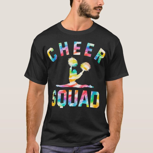 Cheer Squad Tie Dye Cheerlead Gift T Shirt (Framsida)