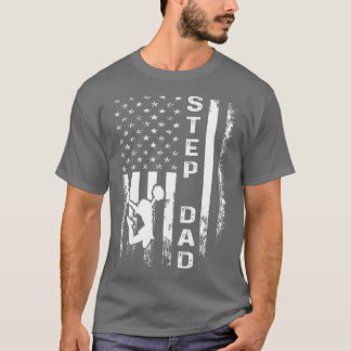 Cheer Step Pappa American Flagga Cheerlead Cheerle T Shirt