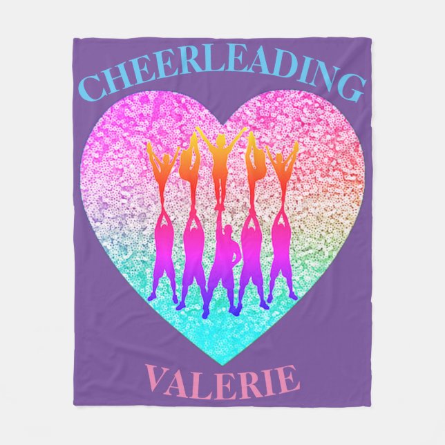 Cheer Stunt Pyramid Fleece Blanket (Framsidan)