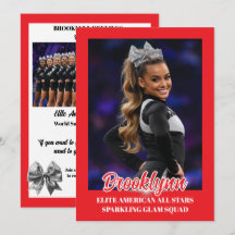 Cheer Team Cheerleader Signature Cards