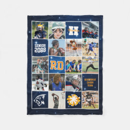 Cheer Team Senior Night Custom Photo Starry Night Fleecefilt