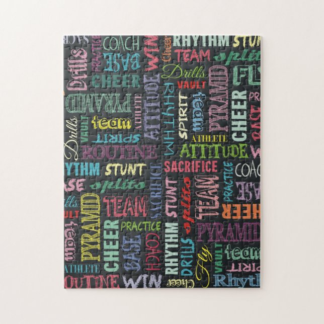 Cheer Terms on Chalkboard Pussel (Vertikal)