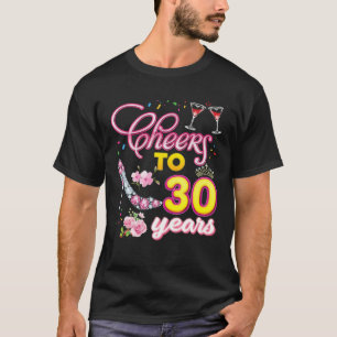 Cheer till 30 år gamla Vin 30års födelsedag Dia T Shirt