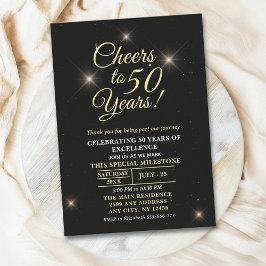 Cheer to Fifty Years - 50th Anniversary Inbjudningar