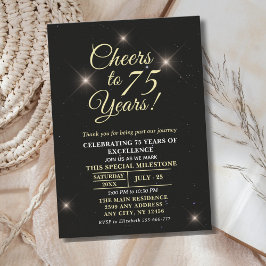 Cheer to Seventy-Five - 75th Anniversary Inbjudningar