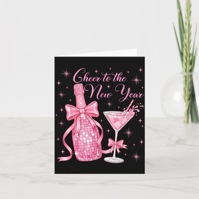 Cheer To The New Year Happy New Year 2026 Countdow Kort (Framsida)