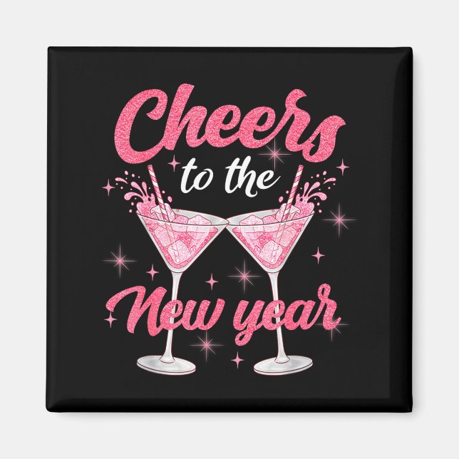 Cheer To The New Year Happy New Year 2026 Countdow Magnet (Framsidan)