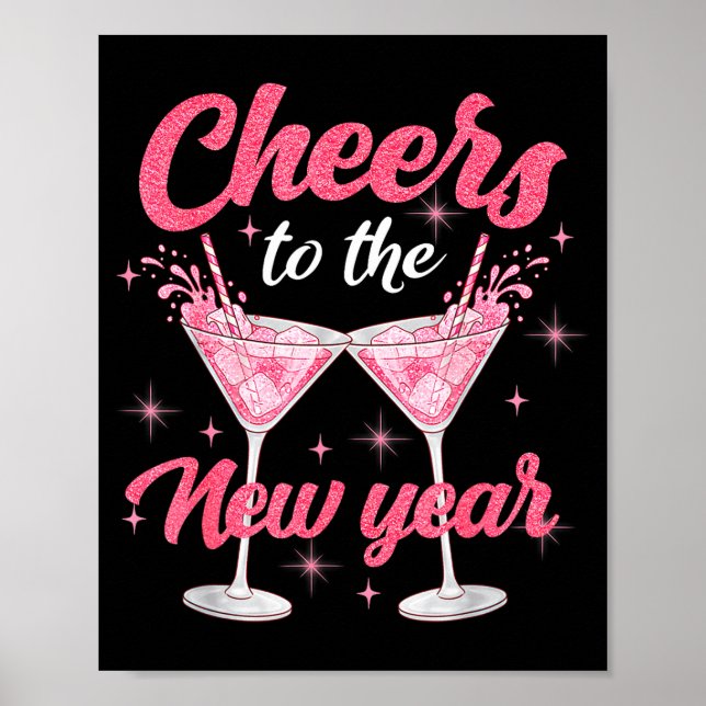 Cheer To The New Year Happy New Year 2026 Countdow Poster (Framsidan)