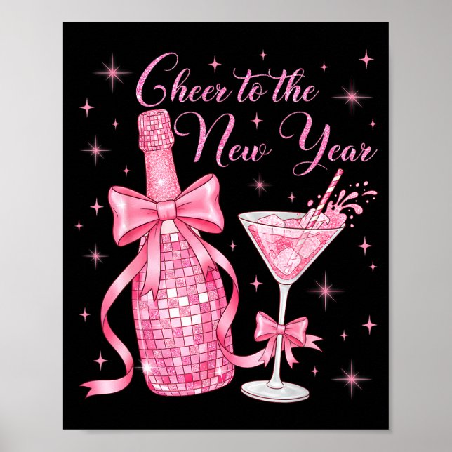 Cheer To The New Year Happy New Year 2026 Countdow Poster (Framsidan)