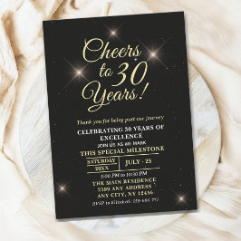 Cheer to Thirty Years - 30th Anniversary Inbjudningar