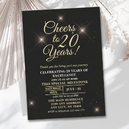 Cheer to Twenty Years - 20th Anniversary Inbjudningar