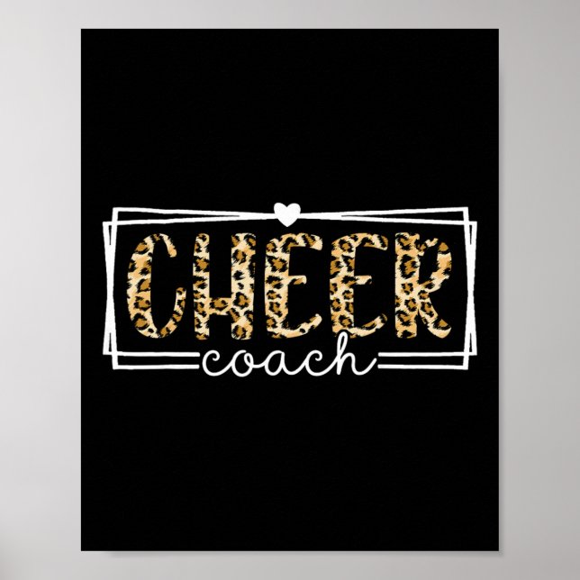 Cheer-tränare Leopard Cheerleader Flicka Cheerlead Poster (Framsidan)