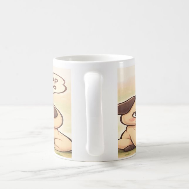 Cheer Up Boo Boo: Cute Pug Mug Kaffemugg (Handtag)
