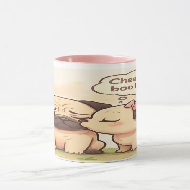 Cheer Up Boo Boo: Cute Pug Mug Mugg (Center)