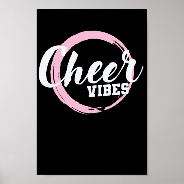 Cheer Vibes Cheerledare Sport turnen anfeuern Poster (Framsidan)