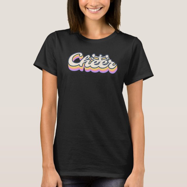 Cheer Vintage Retro CheerLedare T Shirt (Framsida)