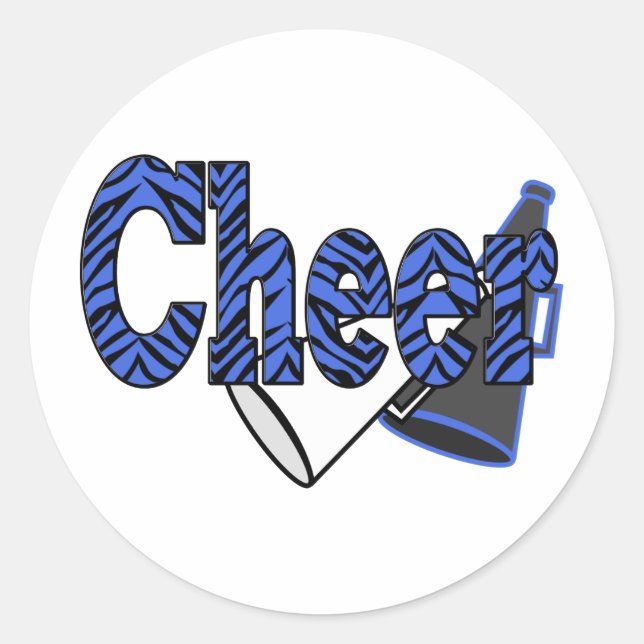 Cheer Zebra Stil Runt Klistermärke (Framsida)