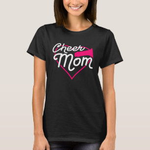 Cheera Mamma Kärlek Stöd Hjärta Cheerleader Roliga T Shirt