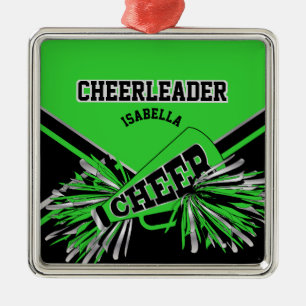 Cheeraker - Lime Green, Black och Silver Julgransprydnad Metall