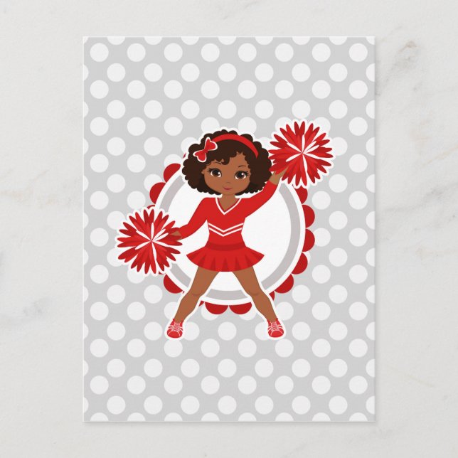 Cheerester - Cute Red African Cheer Vykort (Framsida)