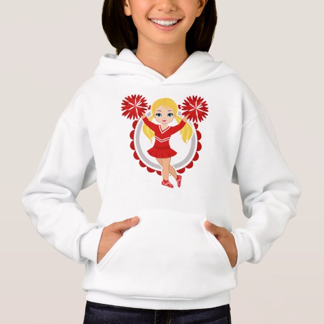 Cheerester - Cute Red Blonde Cheer T Shirt (Framsida)