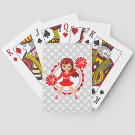 Cheerester - Cute Red Brunette Cheer Casinokort