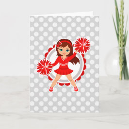 Cheerester - Cute Red Brunette Cheer Kort