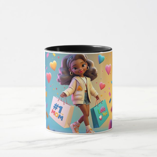 Cheerful #1 Mamma Kärlek Du köper Mors dag Mugg (Center)