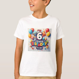Cheerful 6e Birthday Celebration Boys' T Shirt