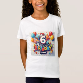 Cheerful 6e Birthday Celebration Girls' T Shirt