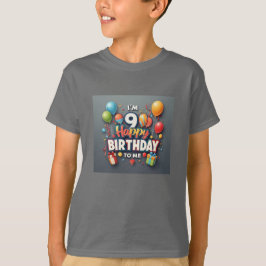 Cheerful 9:e födelsedagens firande Boys' T Shirt