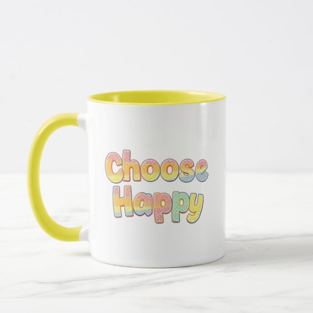 Cheerful and Positive Kids Typography Mugg (Vänster)