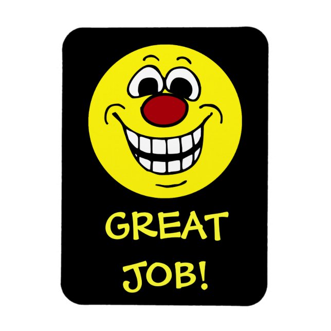 Cheerful Ansikte Grumpey Magnet (Vertikal)