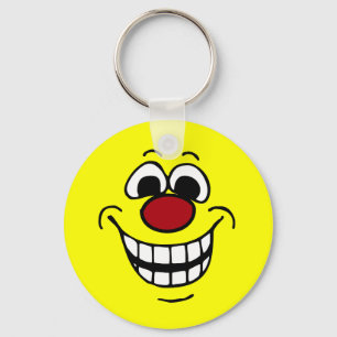 Cheerful Ansikte Grumpey Nyckelring