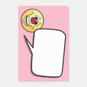 Cheerful Ansikte Grumpey Post-it Block