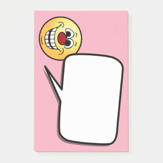 Cheerful Ansikte Grumpey Post-it Block