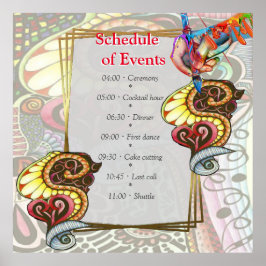 Cheerful Artist Party Doodle Creation Poster