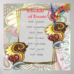 Cheerful Artist Party Doodle Creation Poster