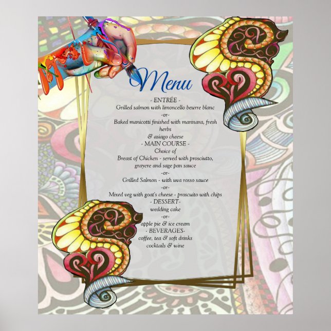 Cheerful Artist Party Doodle Creation Poster (Framsidan)