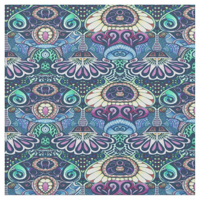 Cheerful Artist Party Doodle Creation Tyg (Närbild)