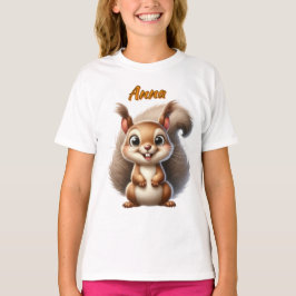 Cheerful Baby Squirrel - Anpassade Kids' T Shirt