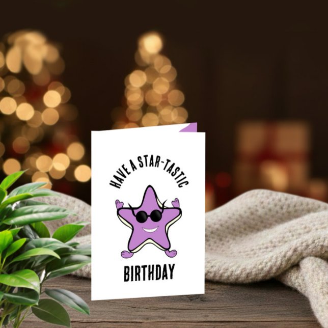 Cheerful birthday card with starfish kort (Skapare uppladdad)