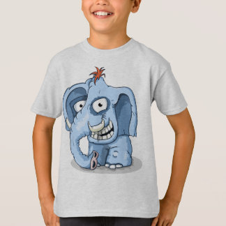 Cheerful Blue Elephant T Shirt
