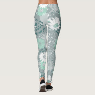Cheerful Bohemian in Aqua Grått Leggings