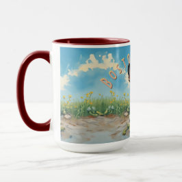 Cheerful Boston Terrier Kärlek Coffee Mugg