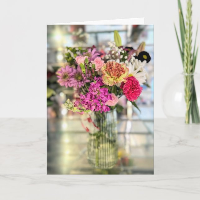 Cheerful bouquet kort (Framsida)