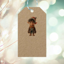 Cheerful Boy jul Elf Kraft Gift Märkres