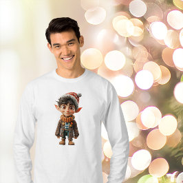 Cheerful Boy jul Elf Manar Tee